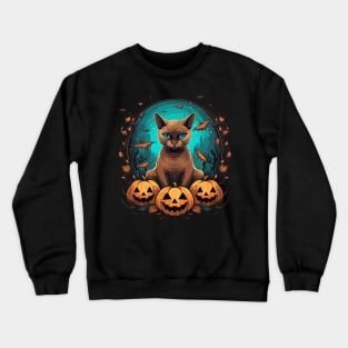 Tonkinese Cat Halloween Crewneck Sweatshirt